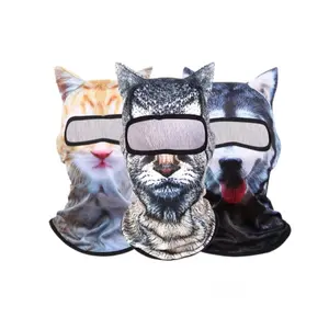 3D Animal Pattern UV Protection Face Mask – Funny Outdoor Balaclava for Men Women, Sun Dust Shield for Cycling Riding, Neck Gaiter Headwear