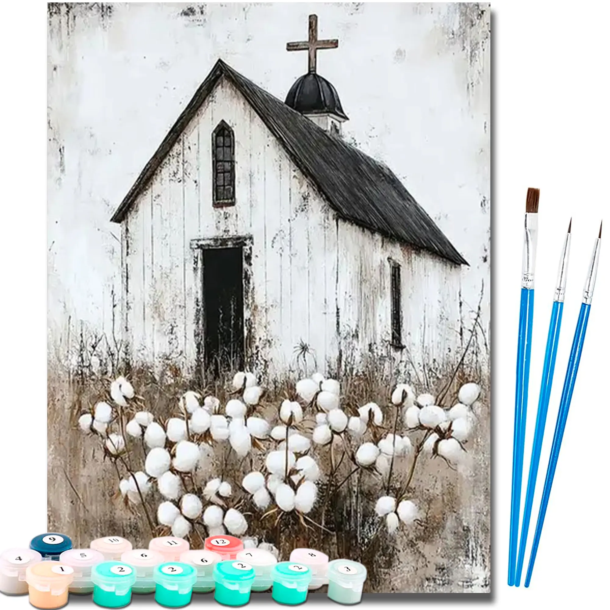 Paint by Numbers Handcraft Art Kit - Beginner-Friendly Color by Number Craft Supplies, 16x20 in Canvas, Unisex DIY Decorative Painting, Birthdays Gifts, Home Painting Print DIY Decorations, Color By Number Craft Kits