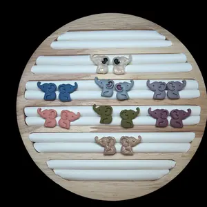 Enchanted Elephant Stud Polymer Clay Earrings