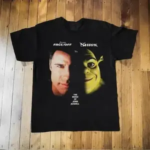 FaceOff and Shrek RETRO GRAPHIC UNISEX T-SHIRT