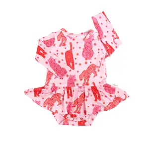 Cambrie TUTU Super Soft & Comfortable Baby Valentine's Day Bodysuit with Sweet Tutu Skirt 3 Snaps for Easy Diaper Changes in Bamboo Viscose Fabric