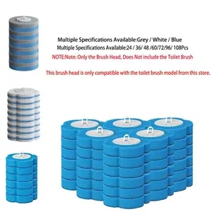 Disposable Toilet Brush Head, 24pcs/72pcs 360 Degree No Dead Ends Cleaning Toilet Brush Head, Household Bathroom Cleaning Tool for Deep Cleaning, Scrubbing Pad Refills