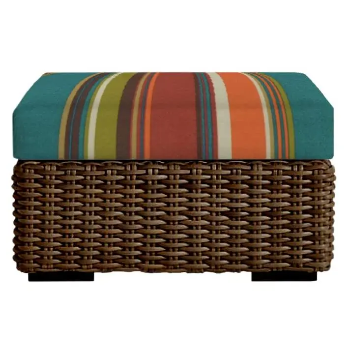 RSH Decor Foam Ottoman Cushion | 19" x 15" x 4" | Outdoor All-Weather Water-Resistant Cushion for Patio Furniture | Westport Teal