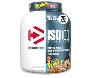 ISO100 Whey Protein Powder Isolate, 25g of Protein, 5.5g BCAAs, 120 Cal., Gluten Free, 1g Fat, 1g Sugar, 2g Carb (75 Servings)