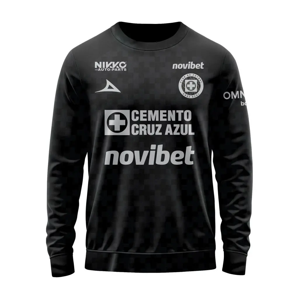 2025-26 Cruz Azul Third Kit Fan Edition Adult Long-Sleeve Uniform Soccer Shirt - Breathable Sports Top, Quick-Dry Athletic Tops, Apparel Jersey, Sports Mesh Jersey for LIGA MX Collectibles