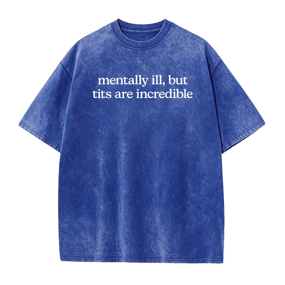 Washed T-shirt-Blue