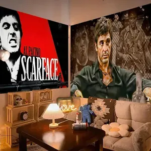 S-Scarface 1983 Film Al P-Pacino Movie Printed Large Wall Tapestry Art Science Fiction Room Home Decor Decor Blanket