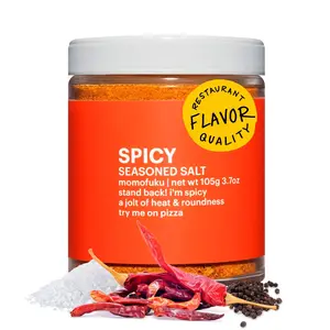 Momofuku Spicy Seasoned Salt by David Chang, (3.7 Ounces), Umami Seasoning for Spice & Pizza, Chef Made for Cooking, Extra Umami Boost Flavor