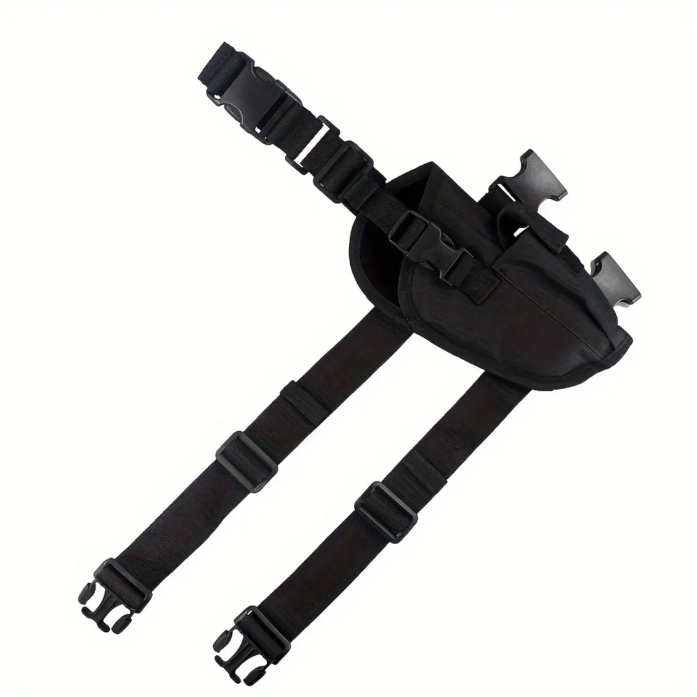 Low-Profile Thigh Holster, Lightweight Padded Tactical Rig for Outdoor Training, Unisex Ambidextrous & Adjustable with Secure Mag Pouch