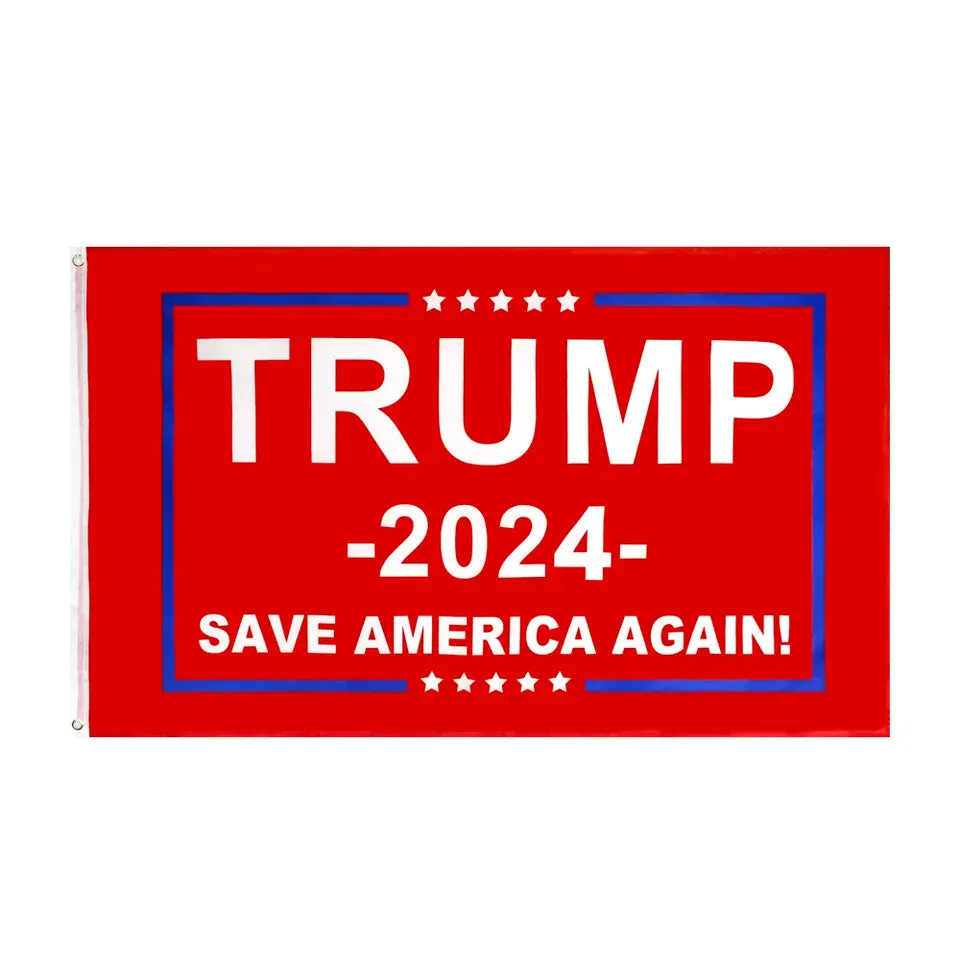 Trump 2024 Save America Again Flag *Red*