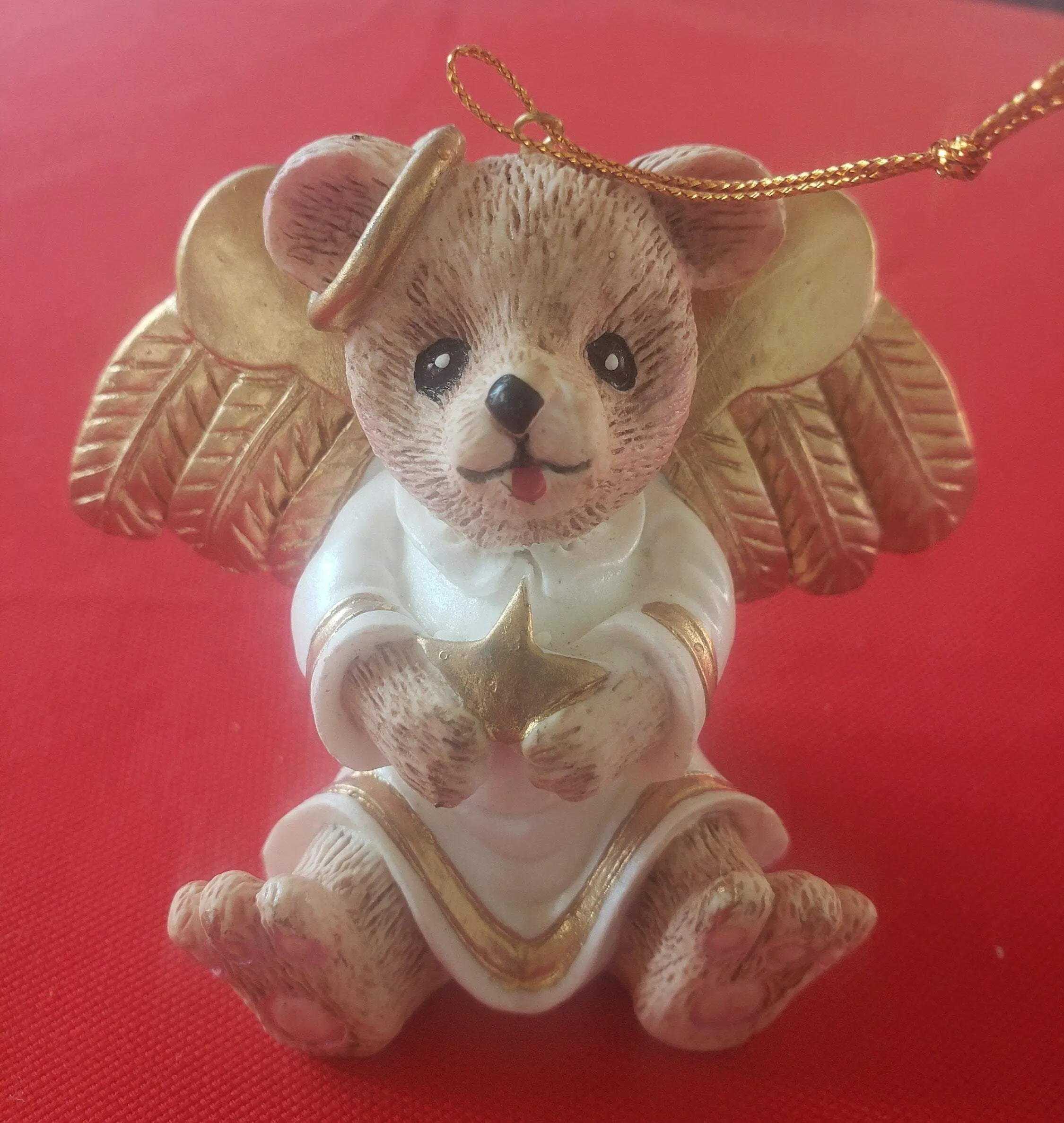 Vintage Angel Bear Christmas Ornament