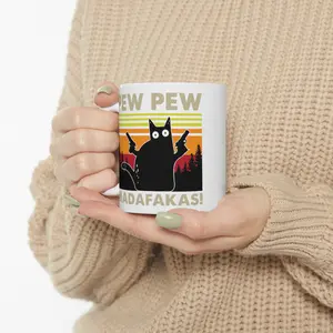 Pew Pew Madafakas! Mug, 11oz, Cat Mug, Cat Cup, Pew Pew Cup, Pew Pew Mug, Coffee Cup, Coffee Mug, Funny Coffee Cup, Funny Coffee Mug, Hot Chocolate Mug, Hot Coco Mug, Tea Mug, Tea Cup, Hot Coco Cup, Hot Chocolate Cup
