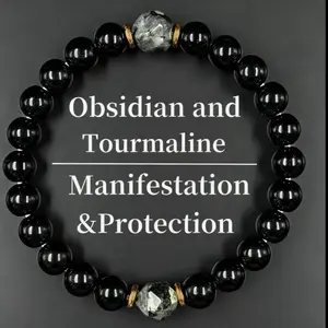 Tourmaline Obsidian Bracelet