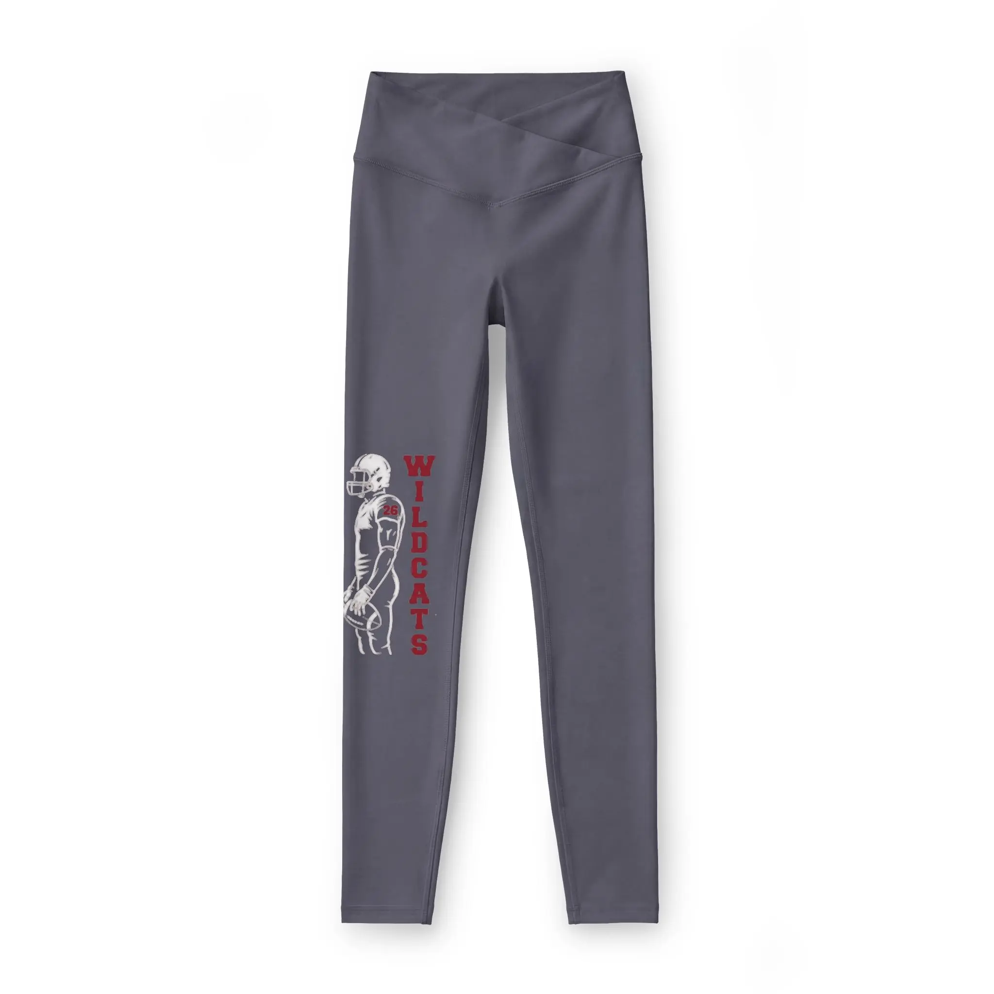 Wildcats Skeleton Cheerleader Leggings | Sports Mascot Side Print