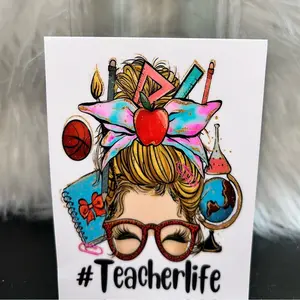 TEACHER LIFE- UV DTF DECAL ( cup not included)