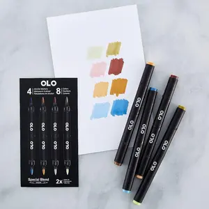 OLO Special Blend Alcohol Markers Set - 8 Colors 4pc.