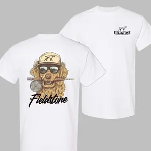 Bay Retriever Reel T-Shirt – Funny Duck Hunting Dog Tee for Outdoorsmen, Southern Style Graphic Shirt for Men, Casual Country Menswear, Classic Fit, 100% Cotton, Durable Premium Quality