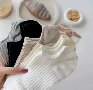 5 Pairs Cotton No-Show Socks – Soft Breathable Low Cut Socks