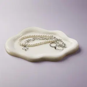 Cloud Shaped Ceramic Jewelry Tray, Jewelry Storage Rack, Jewelry Organizer, Home Organizer for Jewelry, Ring, Necklace, Bracelet