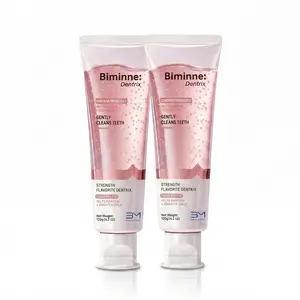 Biminne 2PCS niacinamide whitening toothpaste strawberry probiotic toothpaste for bad breath fluoride-free formula gentle mint daily dental care sensitive teeth support