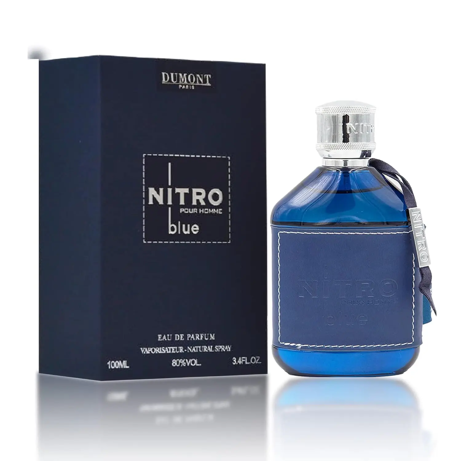 Dumont Nitro Blue Pour Homme EDP, Intense Perfume for Men with a Bold Aromatic Woody & Citrus Scent, Long-Lasting, 100ml, Aromatic Woody Fragrance