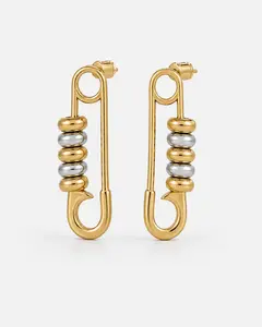 Two Tone Safety Pin Studs