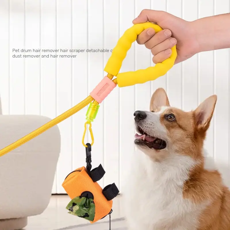 Portable Dog Poop Bag Dispenser, Leash Attachable Pet Waste Bag Holder, Waterproof Mini Storage Pouch, Multicolor Zipper Bag Dispenser For Outdoor Daily Dog Walking Cleanup