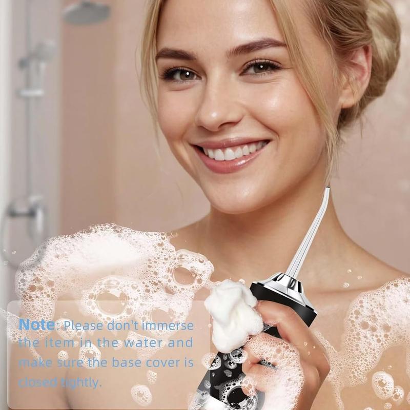 【1PCS】Wireless Electric Dental Floss Irrigator, Oral Irrigator, 3 Modes & 4 Jet Nozzles, Rechargeable Portable for Teeth and Gum Cleaning at Home or On-the-Go, Perfect for Personal Care, Personal Care Appliances, Holiday Gift Idea