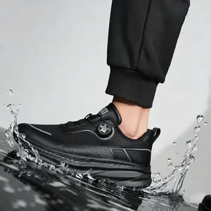 Men's Non-Slip High-Quality Chef Rotating Buckle Work Shoes - Chef Shoes, Non-Slip and Waterproof, Wear-Resistant, Low-Top Mesh Design, Cushioned Sole, Suitable for Indoor Use All Year, Comfortable Insoles, Available in Multiple Sizes