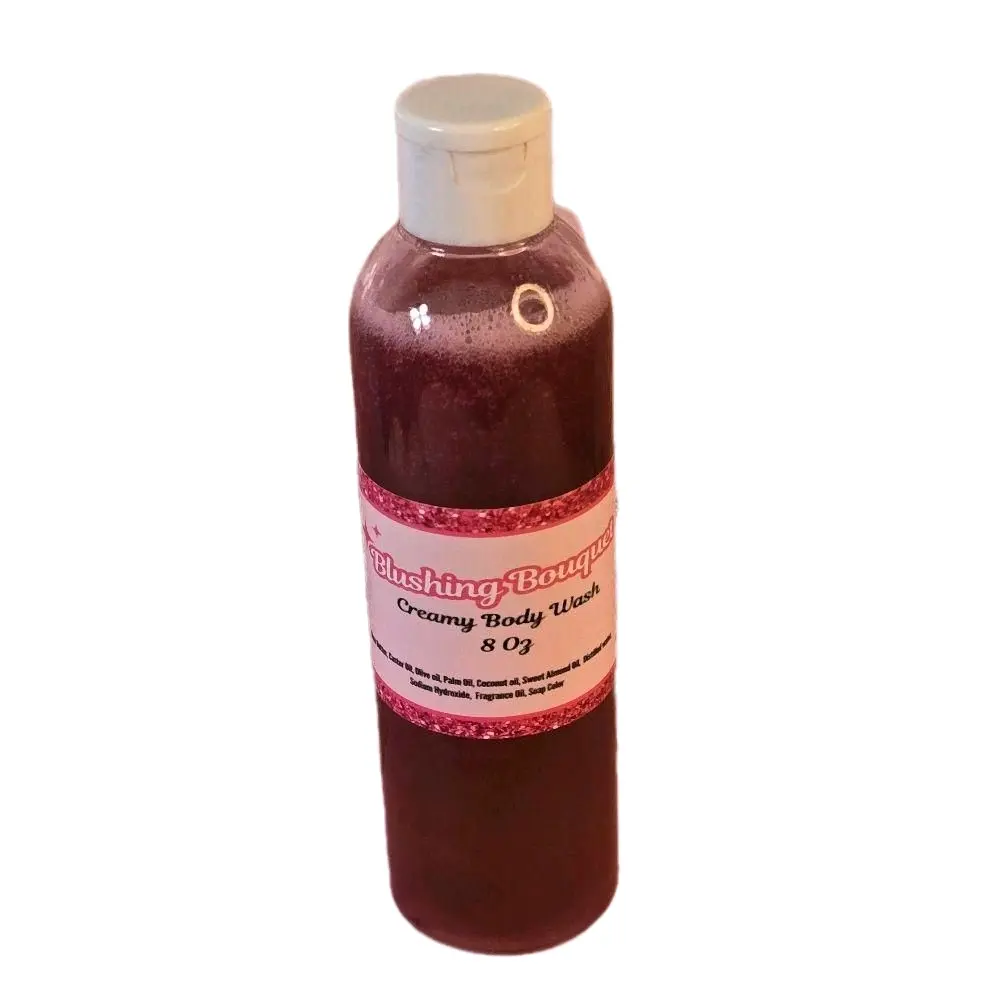 Blushing Bouquet Foaming Body Wash, Handmade All-Natural Formula with Soothing Jasmine, Moisturizing for All Skin Types, Flower, Plant Based, Moisturizes, 4 Fluid Ounces, 200G