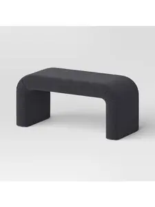 Cicely Waterfall Bench Charcoal Boucle - Threshold