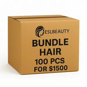 ESLBEAUTY Wholesale Factory Bundle - 100 Bundles For $1500 - High-Quality Human Hair Extensions  - 100% Real Human Hair