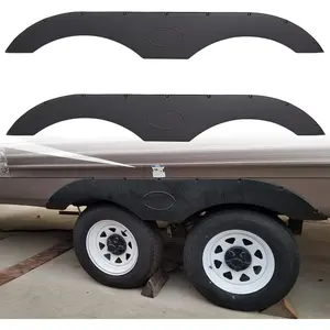 RV Fender Skirt Replacement Tandem Trailer for RVs Campers and Trailers - Black Tire Truck Vehicle Motor