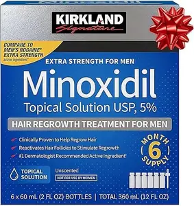 Kirkland Signature Hair Regrowth Treatment for Men 5% Minoxidil Topical Solution 3 Month Supply Unscented