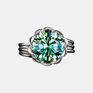 【73】GAIA Synthetic Moissanite Ring - Fashionable Engagement/Wedding Gift