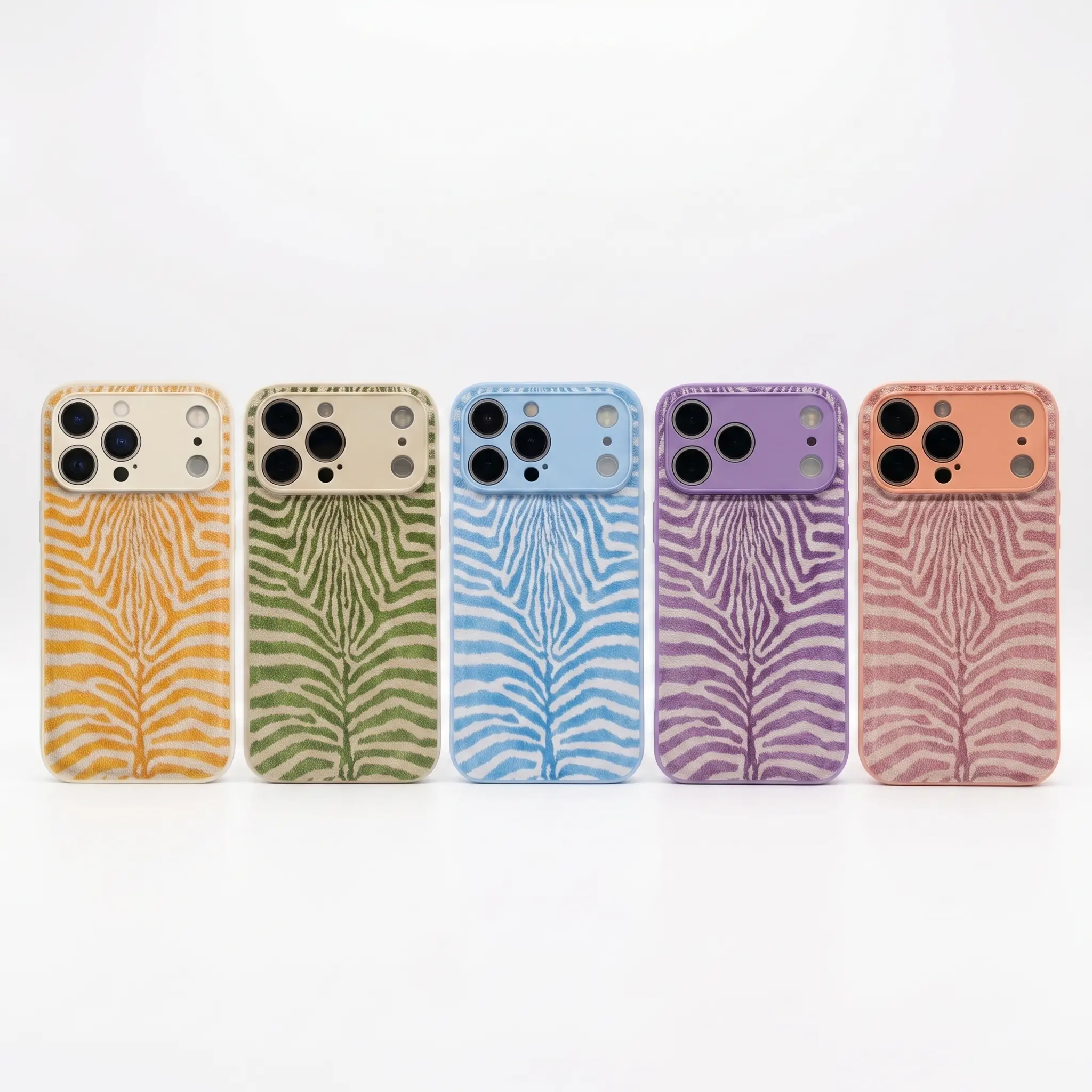 Y2K Stylish Zebra Striped 2-Piece Hard Phone Case - Shock-Absorbent Protective Cover for iPhone 17Pro Max 16 15 14 13 12Pro Max Plus Air