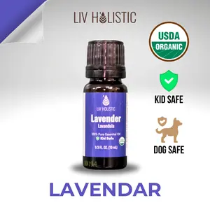 Lavender Oil 1/8 FL OZ - 100mg Pure Essential for Wellness, Aromatherapy & Therapeutic Solutions