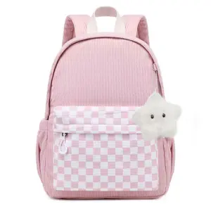 Toddler Backpack Kids Backpacks with Chest Strap Heavy Duty Canvas Bookbag for Boys and Girls Elementary School Backpack