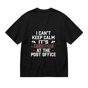 I Can't Keep Calm It's Christmas At The Post Office Mailman T-Shirt Slim Shape Men's Moisture Wicking workout tops tattoo biceps compression shirt muscle