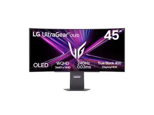 LG 45" UltraGear 240 Hz OLED WQHD (3440x1440), 0.03 ms (GtG) Curved Gaming Computer Monitor FreeSync Premium Pro (AMD Adaptive Sync) DCI-P3 98.5% DisplayHDR True Black 400, USB-C (PD 65W) & HDMI 2.1