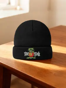 Anime Rat Fink for Snapback Dad with Vibrant Graphic 2026 new model Multi Color Soft Fabric Winter Cap Warm Cozy Unisex Knit Hat with Universal Fit, Versatile Headwear for All Genders & Cold Weat Beanie Fitted