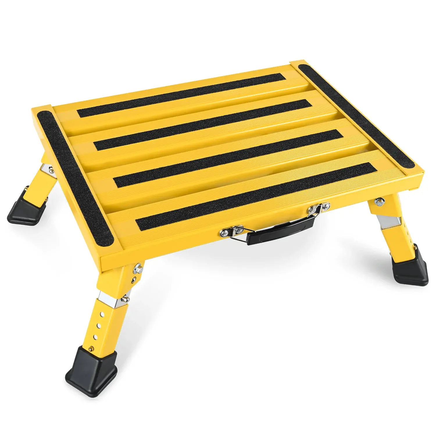 Nilight RV Portable Aluminum Alloy 4-Level Height-Adjustable Folding Platform Step, Anti-Slip Base, Compact Foldable Design for Outdoor Use, Folding Steps, Step Folding Steps
