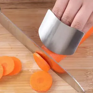 2-Pack Stainless Steel Finger Cutting Protectors Kitchen Tool for Slicing and Chopping Durable and Long-lastingC33FixEasyHardware