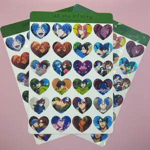 Sk8 Infinity Anime Heart Sticker Sheet