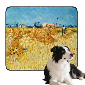 Reusable Washable Dog Mat, Small Puppy Training Pad, Non-Slip Bottom, Unscented Pet Mat, Suitable for Dogs & Cats, Field Harvest Style