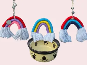 Macrame Rainbow Keychains or Wall Decor Handcrafted with Vibrant Colors and Soft Tassels for Home or Bag Accessory