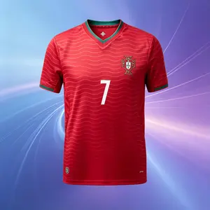 2026 Portugal National Team Short Sleeve Red Home Soccer Jersey 7# Ronaldo Long Sleeve Green Away Jersey