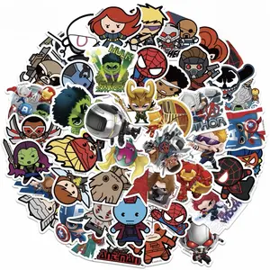 MARVEL Cartoon Version 50pcs Stickers Featuring Marvel Characters for Decoration Journaling & Collectibles Ideal for Fans of the Series