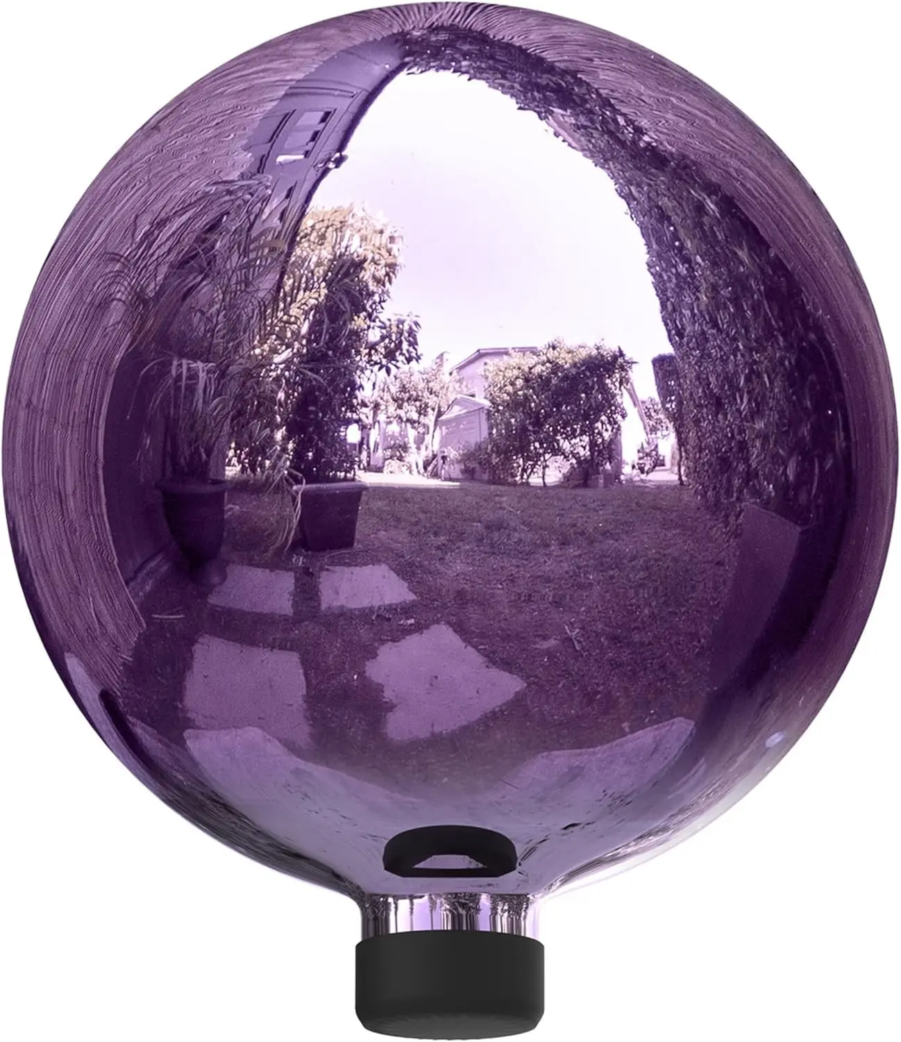 10" Diameter Indoor Outdoor Glass Gazing Globe Garden Decor, Purple