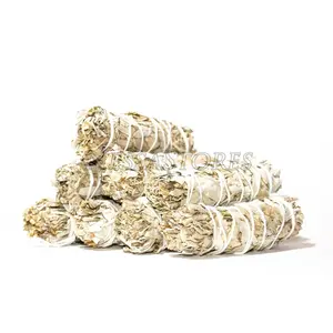 NessaStores White Sage Smudge Incense 4" Bundle (8 pcs) #JC-006